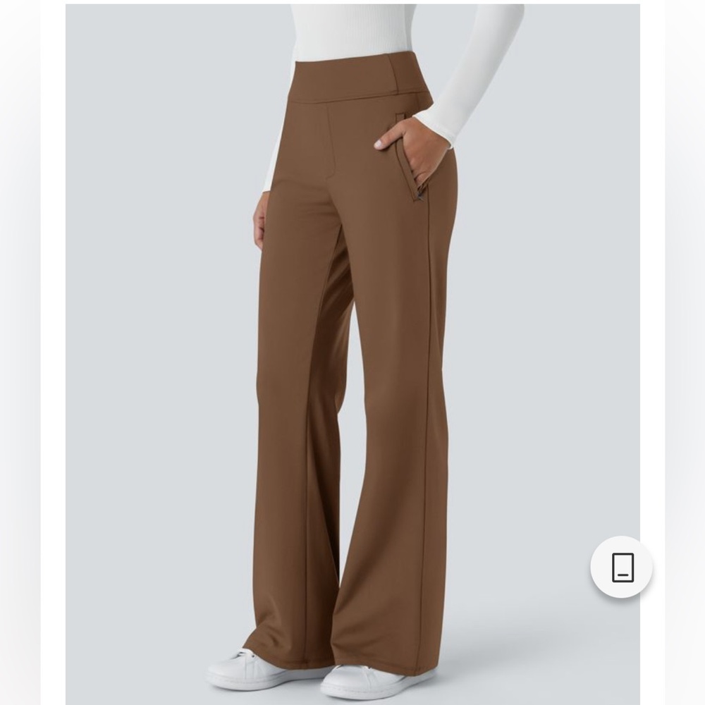 Halara daystretch side zipper pocket work flare pants extra large XL